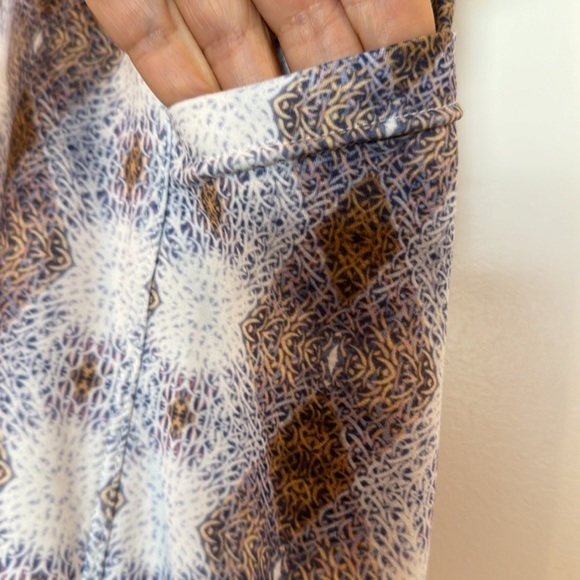 Wolven Argyle White Cossover Pocket Legging Size Small - Picture 8 of 16